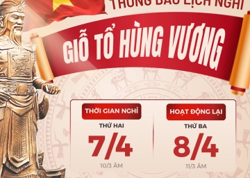 THÔNG BÁO NGHỈ GIỖ TỔ HÙNG VƯƠNG 2025